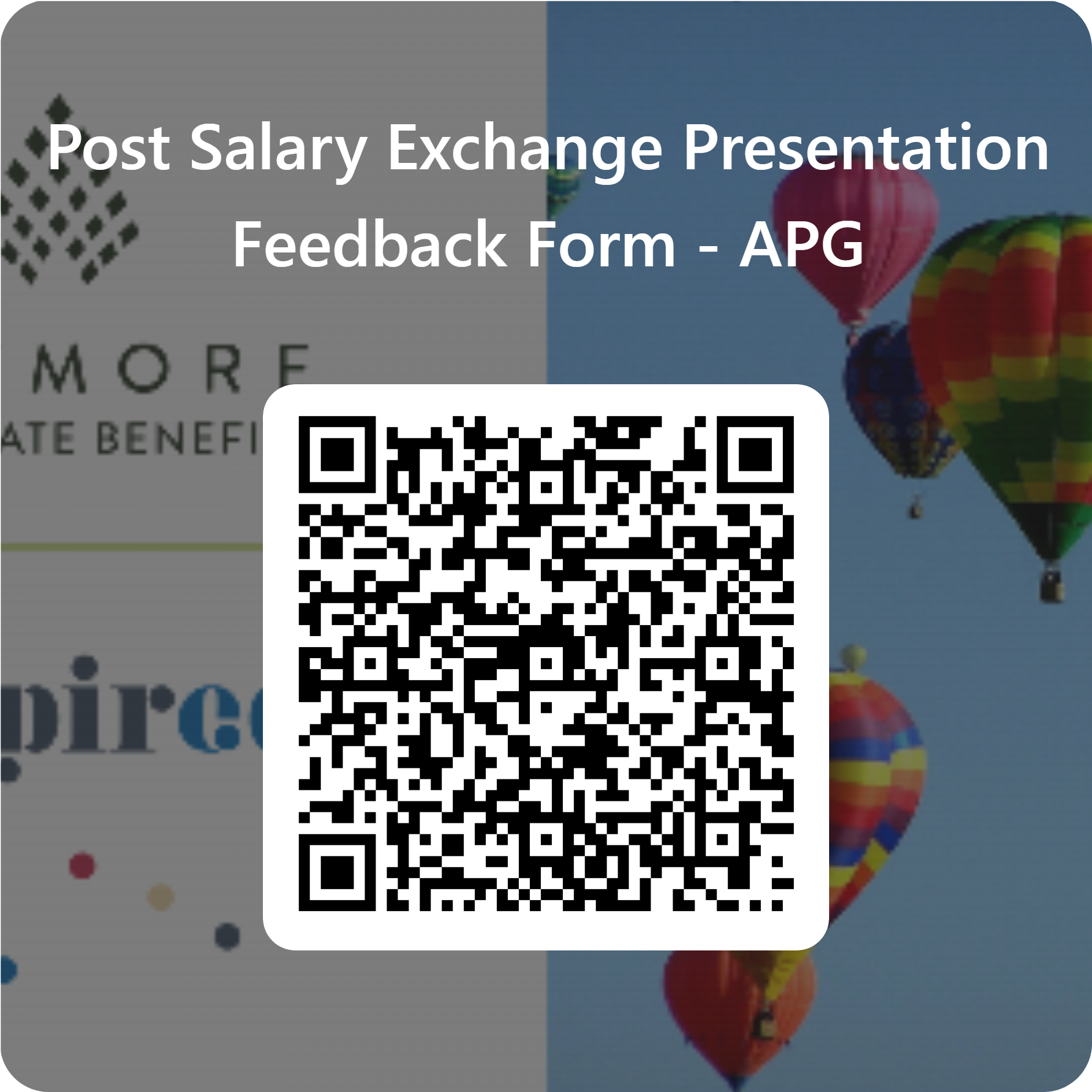 QRCode for Post Salary Exchange Presentation Feedback Form - APG